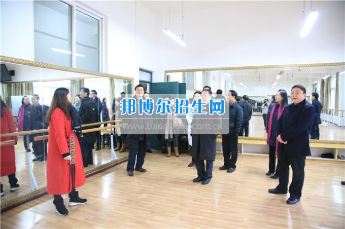 四川音樂學(xué)院黨委書記、院長林戈?duì)柦淌谝恍械酱ū庇變簬煼陡叩葘？茖W(xué)校考察