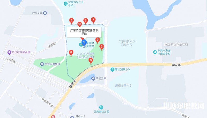 廣東酒店管理職業(yè)技術學院中職部地址，乘車路線