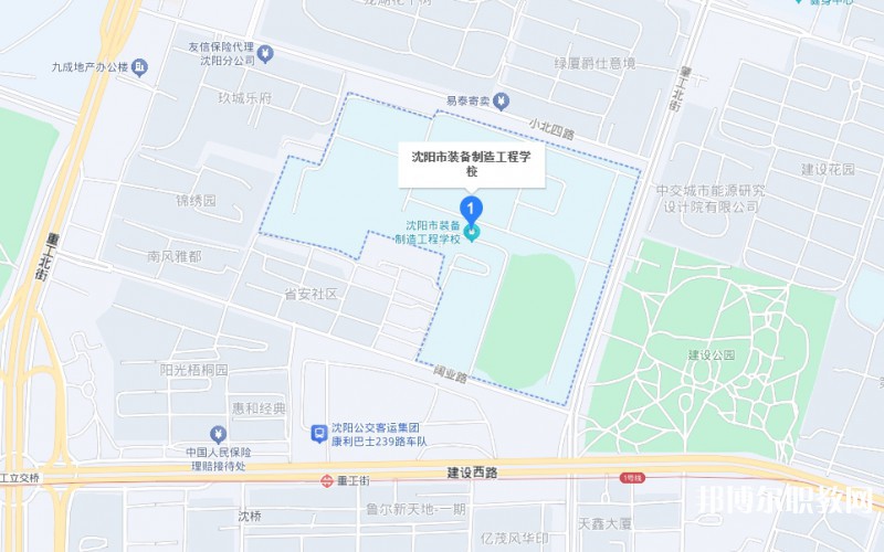 沈陽市裝備制造工程學校地址，乘車路線
